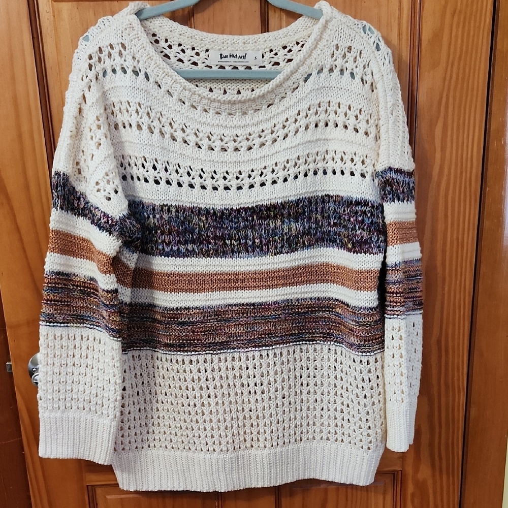 Three Bird Nest Cream and Brown Women's Sweater